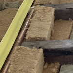 Wood fibre insulation between rafters | image: Babatunde Ibrahim, Ecotecture Ltd